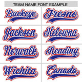 Custom White Royal Color Block Personalized Side Dotted Line Authentic Baseball Jersey