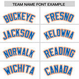 Custom White Orange Color Block Personalized Side Dotted Line Authentic Baseball Jersey