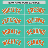 Custom Bright Green Orange Color Block Personalized Side Dotted Line Authentic Baseball Jersey