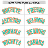 Custom White Orange Color Block Personalized Side Dotted Line Authentic Baseball Jersey