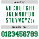 Custom White Kelly Green Color Block Personalized Side Dotted Line Authentic Baseball Jersey