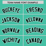 Custom Bright Green Black Color Block Personalized Side Dotted Line Authentic Baseball Jersey