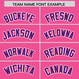 Custom Pink Purple Color Block Personalized Side Dotted Line Authentic Baseball Jersey