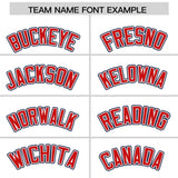 Custom White Navy Color Block Personalized Side Dotted Line Authentic Baseball Jersey