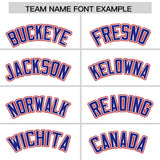 Custom White Royal Color Block Personalized Side Dotted Line Authentic Baseball Jersey