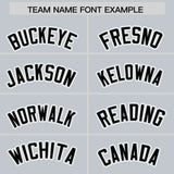 Custom Silver Black Color Block Personalized Side Dotted Line Authentic Baseball Jersey