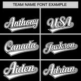 Custom Black White Color Block Personalized Side Dotted Line Authentic Baseball Jersey