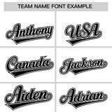 Custom White Black Color Block Personalized Side Dotted Line Authentic Baseball Jersey