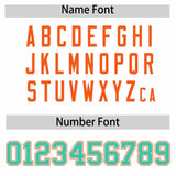 Custom White Orange Color Block Personalized Side Dotted Line Authentic Baseball Jersey