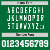 Custom Kelly Green White Color Block Personalized Side Dotted Line Authentic Baseball Jersey