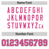 Custom White Pink Color Block Personalized Side Dotted Line Authentic Baseball Jersey