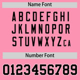 Custom Light Pink Black Color Block Personalized Side Dotted Line Authentic Baseball Jersey