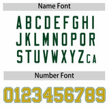 Custom White Green Color Block Personalized Side Dotted Line Authentic Baseball Jersey