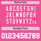 Custom Pink White Color Block Personalized Side Dotted Line Authentic Baseball Jersey