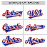 Custom White Royal Color Block Personalized Side Dotted Line Authentic Baseball Jersey