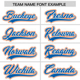 Custom White Orange Color Block Personalized Side Dotted Line Authentic Baseball Jersey