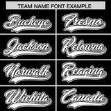 Custom Black White Color Block Personalized Side Dotted Line Authentic Baseball Jersey