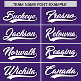 Custom Purple Black Color Block Personalized Side Dotted Line Authentic Baseball Jersey
