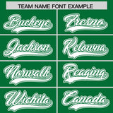 Custom Kelly Green White Color Block Personalized Side Dotted Line Authentic Baseball Jersey