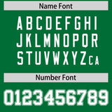 Custom Kelly Green White Color Block Personalized Side Dotted Line Authentic Baseball Jersey