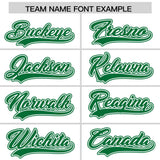 Custom White Kelly Green Color Block Personalized Side Dotted Line Authentic Baseball Jersey