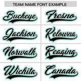 Custom White Bright Green Color Block Personalized Side Dotted Line Authentic Baseball Jersey