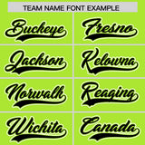 Custom Light Green Black Color Block Personalized Side Dotted Line Authentic Baseball Jersey