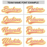 Custom White Light Orange Color Block Personalized Side Dotted Line Authentic Baseball Jersey