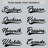 Custom Silver Black Color Block Personalized Side Dotted Line Authentic Baseball Jersey