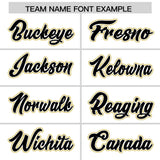 Custom White Old Gold Color Block Personalized Side Dotted Line Authentic Baseball Jersey