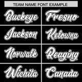Custom Black White Color Block Personalized Side Dotted Line Authentic Baseball Jersey