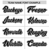Custom White Black Color Block Personalized Side Dotted Line Authentic Baseball Jersey