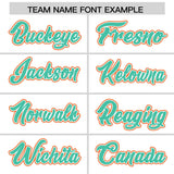 Custom White Orange Color Block Personalized Side Dotted Line Authentic Baseball Jersey