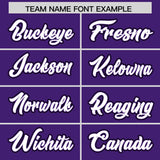 Custom Purple Black Color Block Personalized Side Dotted Line Authentic Baseball Jersey