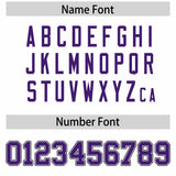 Custom White Purple Color Block Personalized Side Dotted Line Authentic Baseball Jersey
