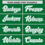 Custom Kelly Green White Color Block Personalized Side Dotted Line Authentic Baseball Jersey