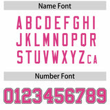 Custom White Pink Color Block Personalized Side Dotted Line Authentic Baseball Jersey