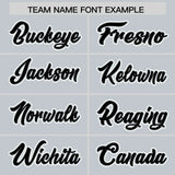Custom Silver Black Color Block Personalized Side Dotted Line Authentic Baseball Jersey