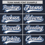 Custom Navy Personalized Denim Baseball Jersey For Men Women Boy