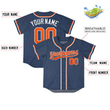 Custom Midnight Blue Personalized Denim Baseball Jersey For Men Women Boy