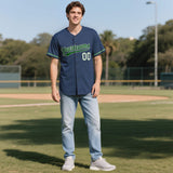 Custom Midnight Blue Personalized Denim Baseball Jersey For Men Women Boy