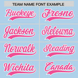 Custom Powder Blue Personalized Denim Baseball Jersey For Men Women Boy