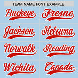 Custom Powder Blue Personalized Denim Baseball Jersey For Men Women Boy