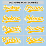 Custom Powder Blue Personalized Denim Baseball Jersey For Men Women Boy