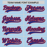 Custom Powder Blue Personalized Denim Baseball Jersey For Men Women Boy