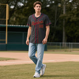 Custom Black Personalized Denim Baseball Jersey For Men Women Boy