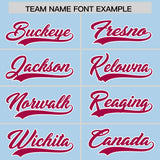 Custom Powder Blue Personalized Denim Baseball Jersey For Men Women Boy