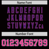 Custom Black Purple and Pink Split Fashion Raglan Sleeves Authentic Baseball Hoodie Jersey