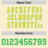 Custom Cream Bright Green and Gold Split Fashion Raglan Sleeves Authentic Baseball Hoodie Jersey