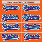 Custom Orange Purple and Sky Blue Split Fashion Raglan Sleeves Authentic Baseball Hoodie Jersey